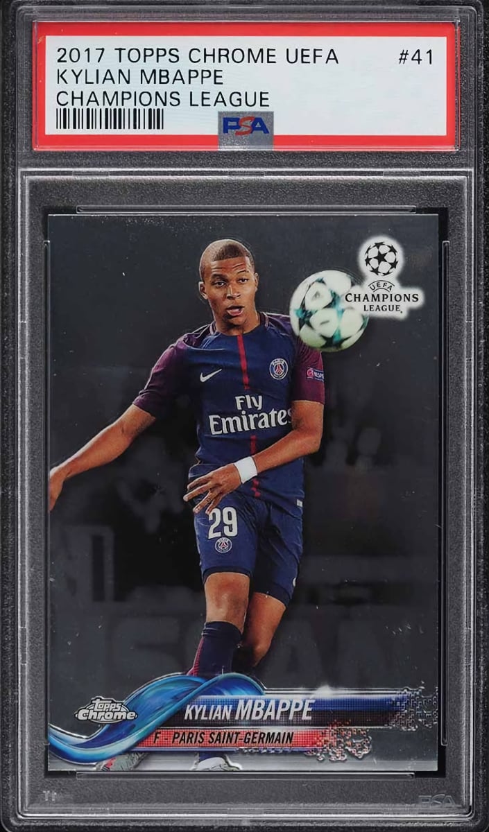 2017 Kylian Mbappe Topps Chrome UEFA Champions League Soccer #41