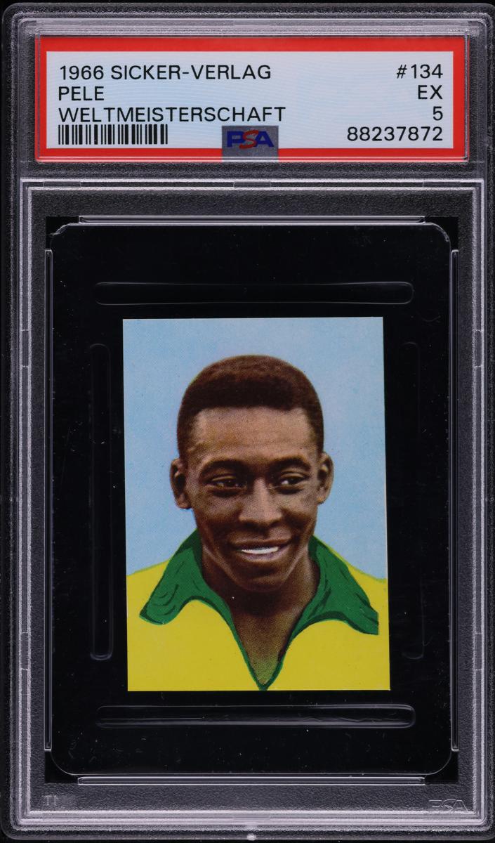 1966 Pele Sicker Verlag Weltmeisterschaft Soccer #134