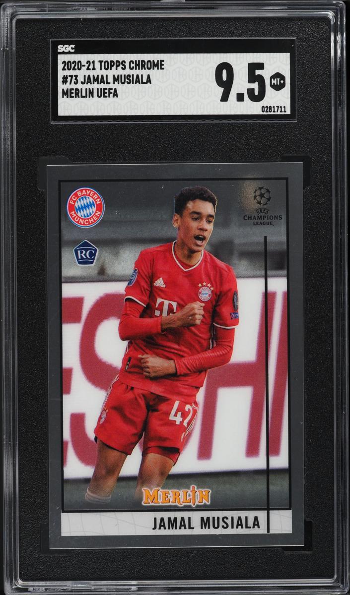 2020 Jamal Musiala Topps Merlin Chrome UEFA Champions League Soccer #73