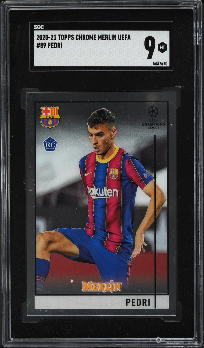 2020 Pedri Topps Merlin Chrome UEFA Champions League Soccer #89