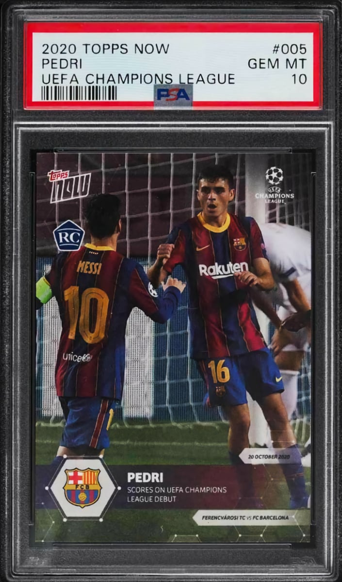 2020 Pedri Topps Now UEFA Champions League Soccer #005