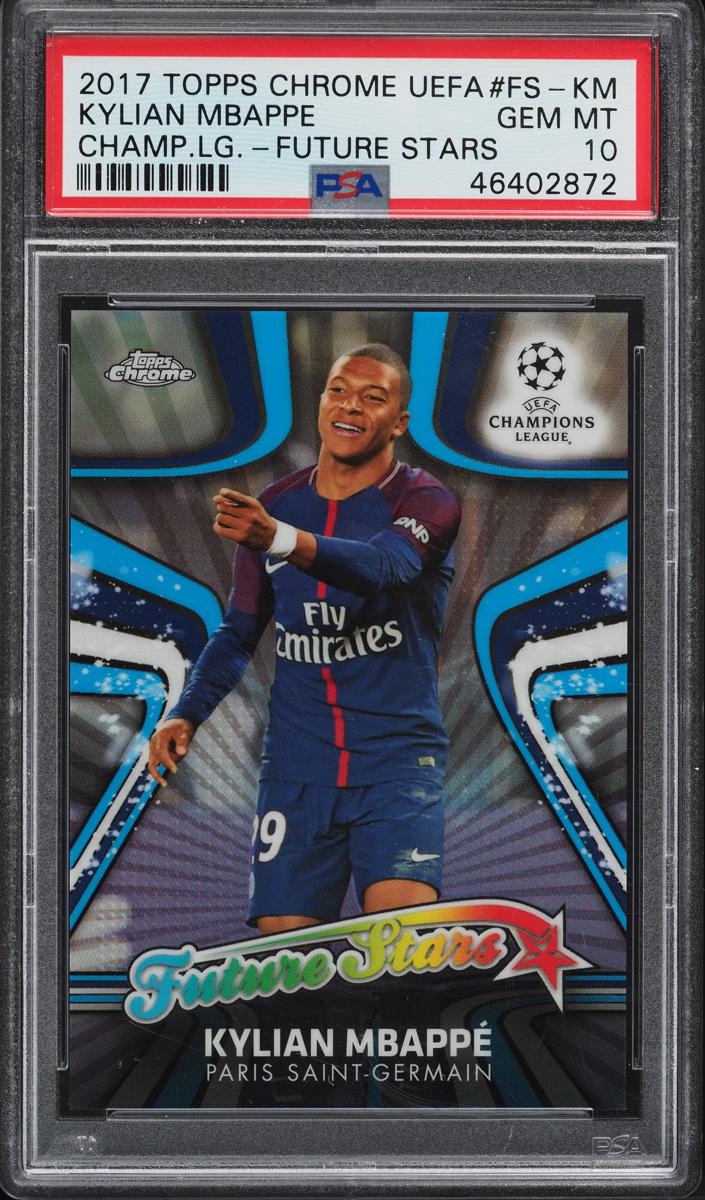 2017 Kylian Mbappe Topps Chrome UEFA Champions League Soccer #FS-KM