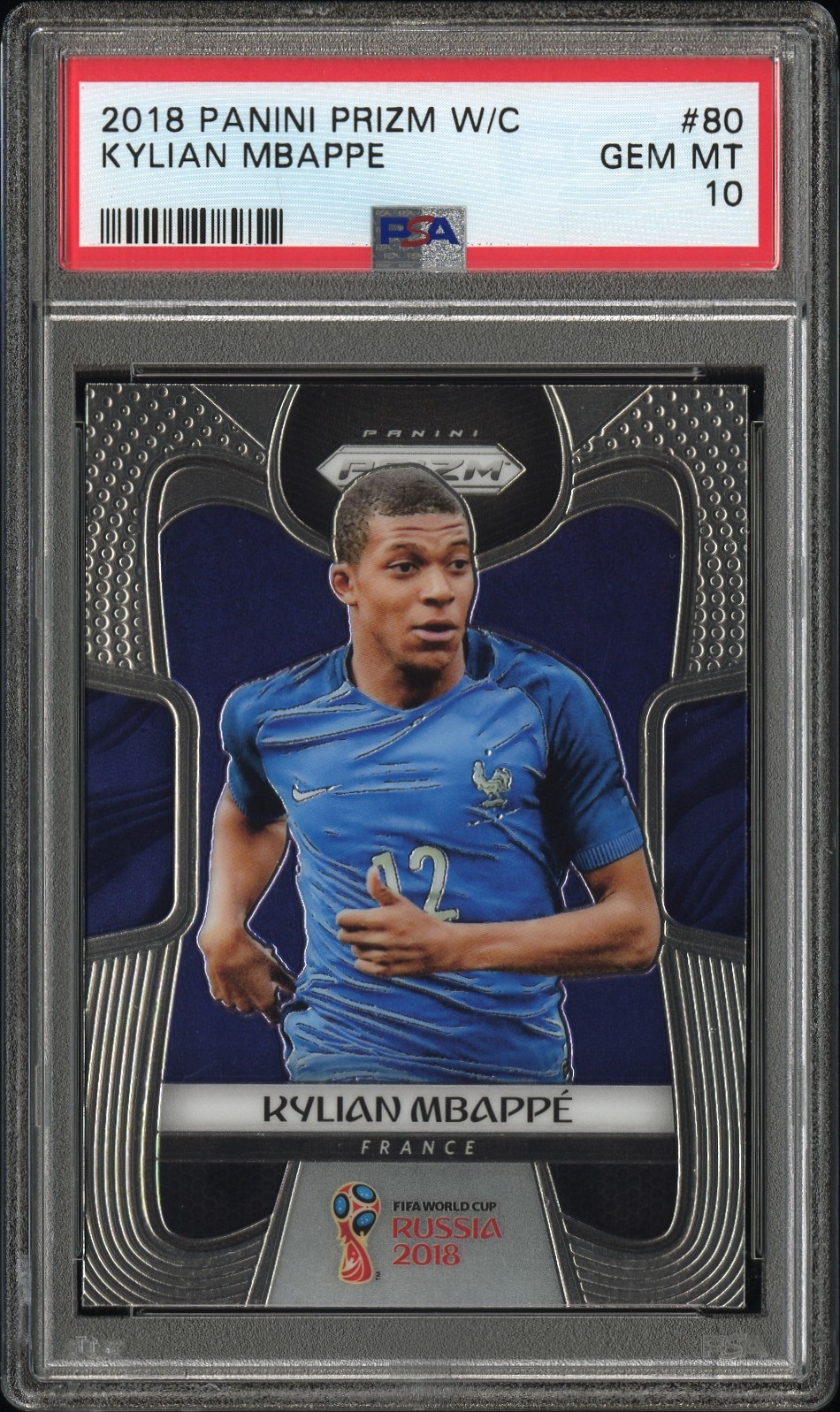 2018 Kylian Mbappe Panini Prizm World Cup Soccer #80