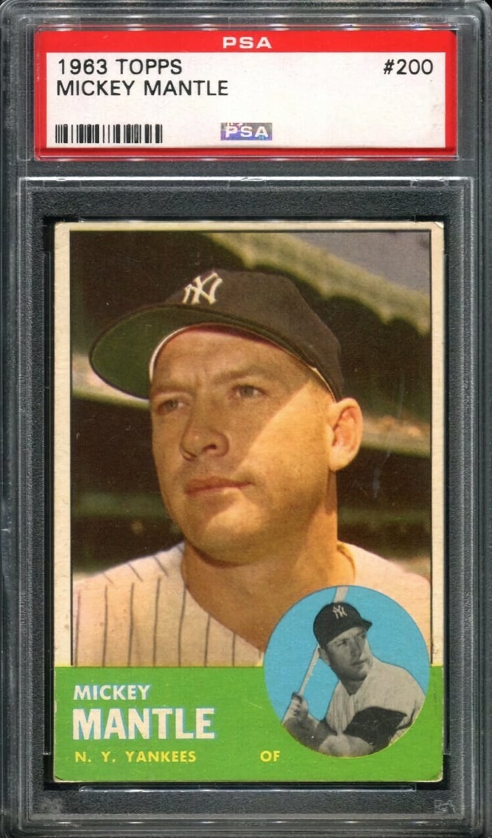 1963 Mickey Mantle Topps Baseball #200
