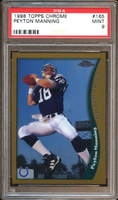 1998 Peyton Manning Topps Chrome Football #165