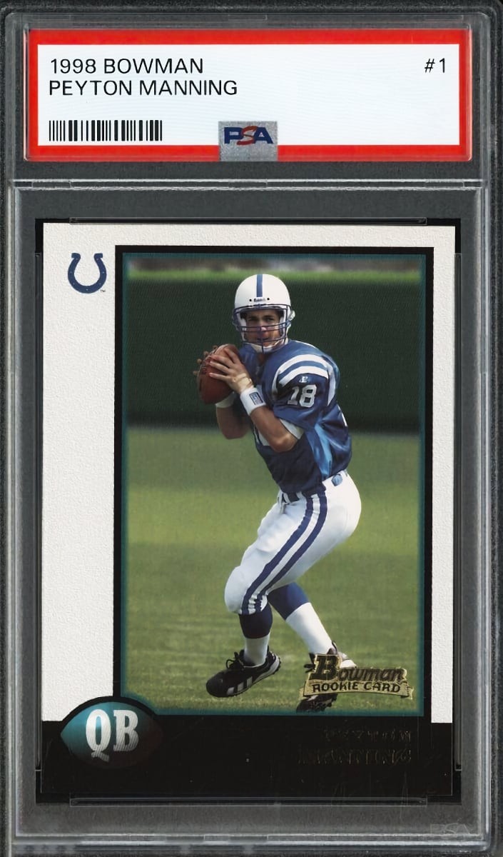 1998 Peyton Manning Bowman Football #1