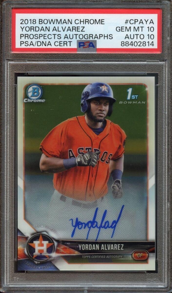 2018 Yordan Alvarez Bowman Chrome Prospects Baseball #CPA-YA