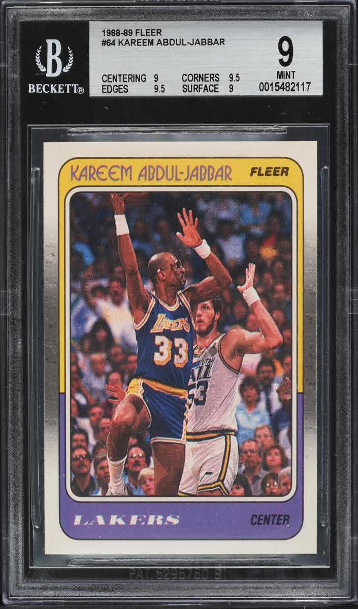 1988 Kareem Abdul-Jabbar Fleer Basketball #64