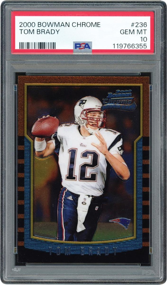 2000 Tom Brady Bowman Chrome Football #236