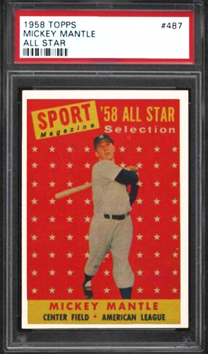 1958 Mickey Mantle Topps Baseball #487
