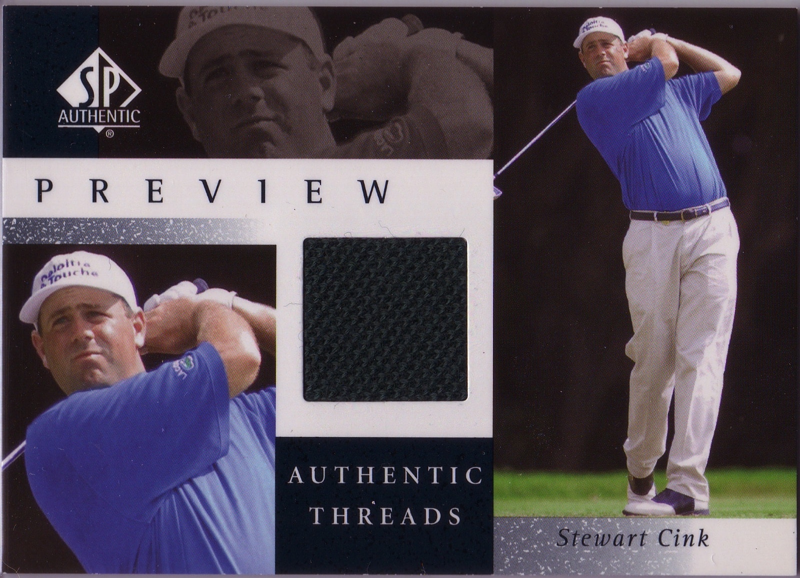 2001 Stewart Cink SP Preview Authentic Threads #SC-AT