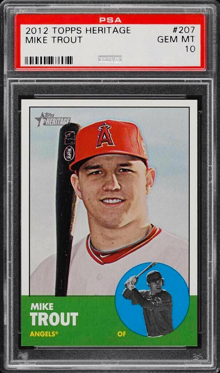 2012 Mike Trout Topps Heritage Baseball #207