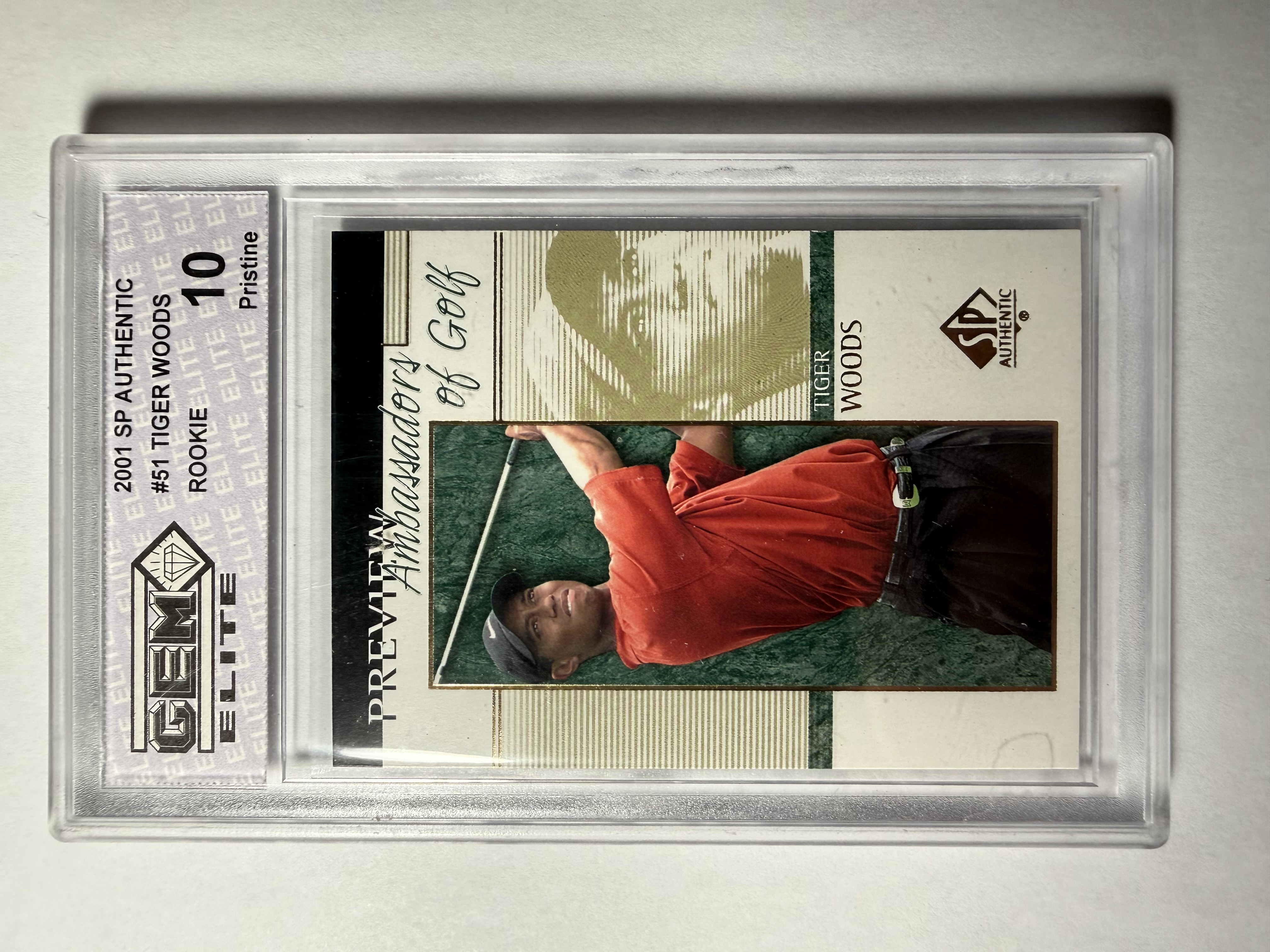 2001 Tiger Woods SP Authentic #51 (Ambassadors Of Golf)