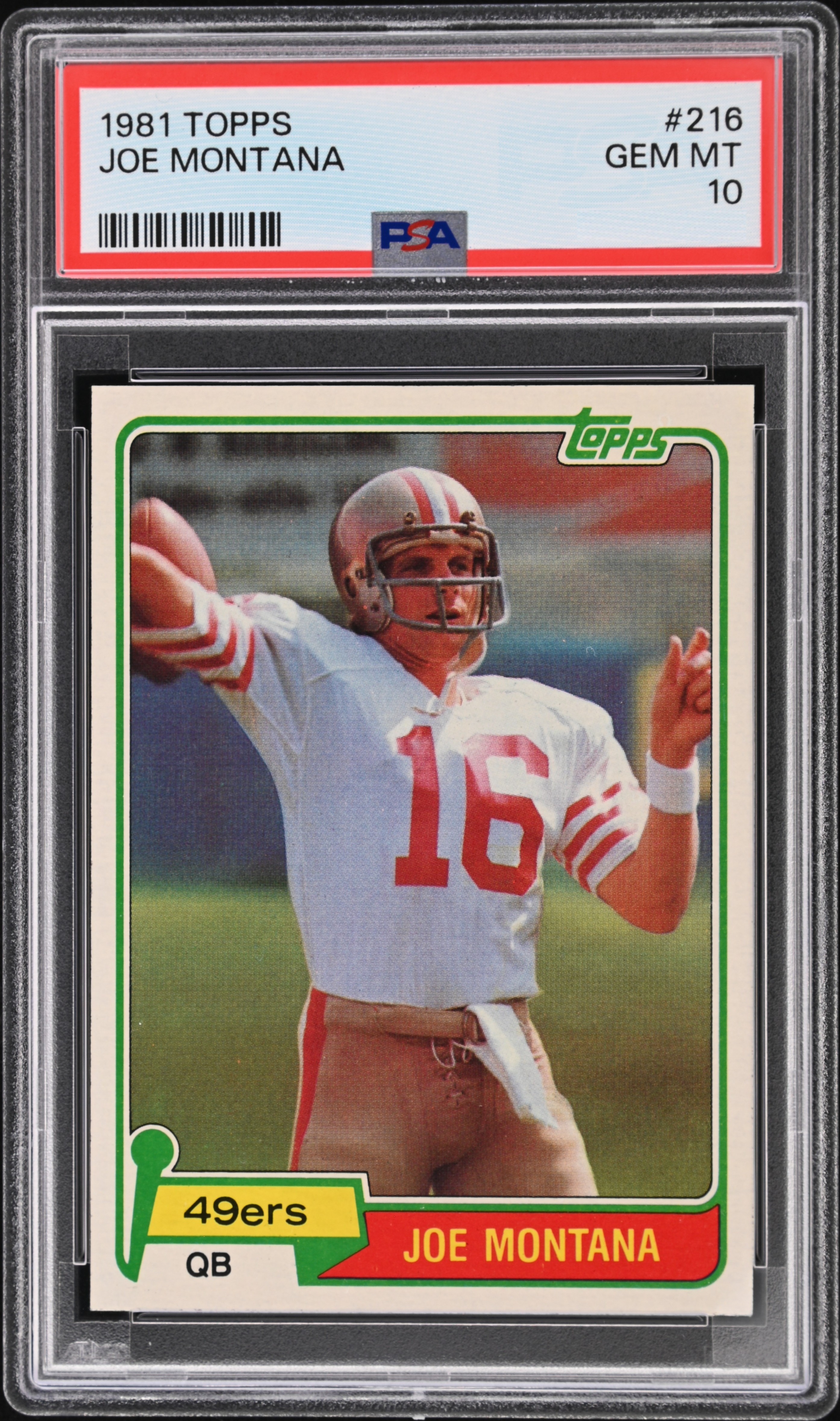1981 Joe Montana Topps Football #216