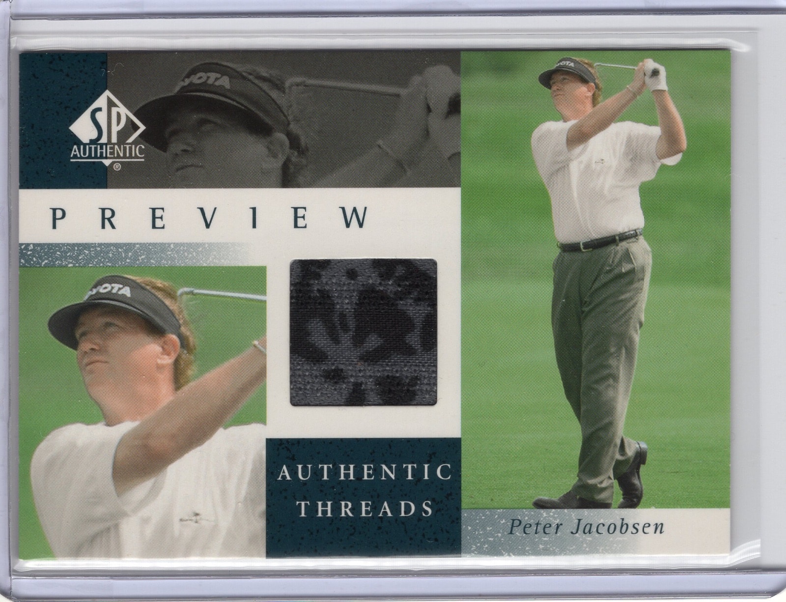 2001 Peter Jacobsen SP Preview Authentic Threads #PJ-AT