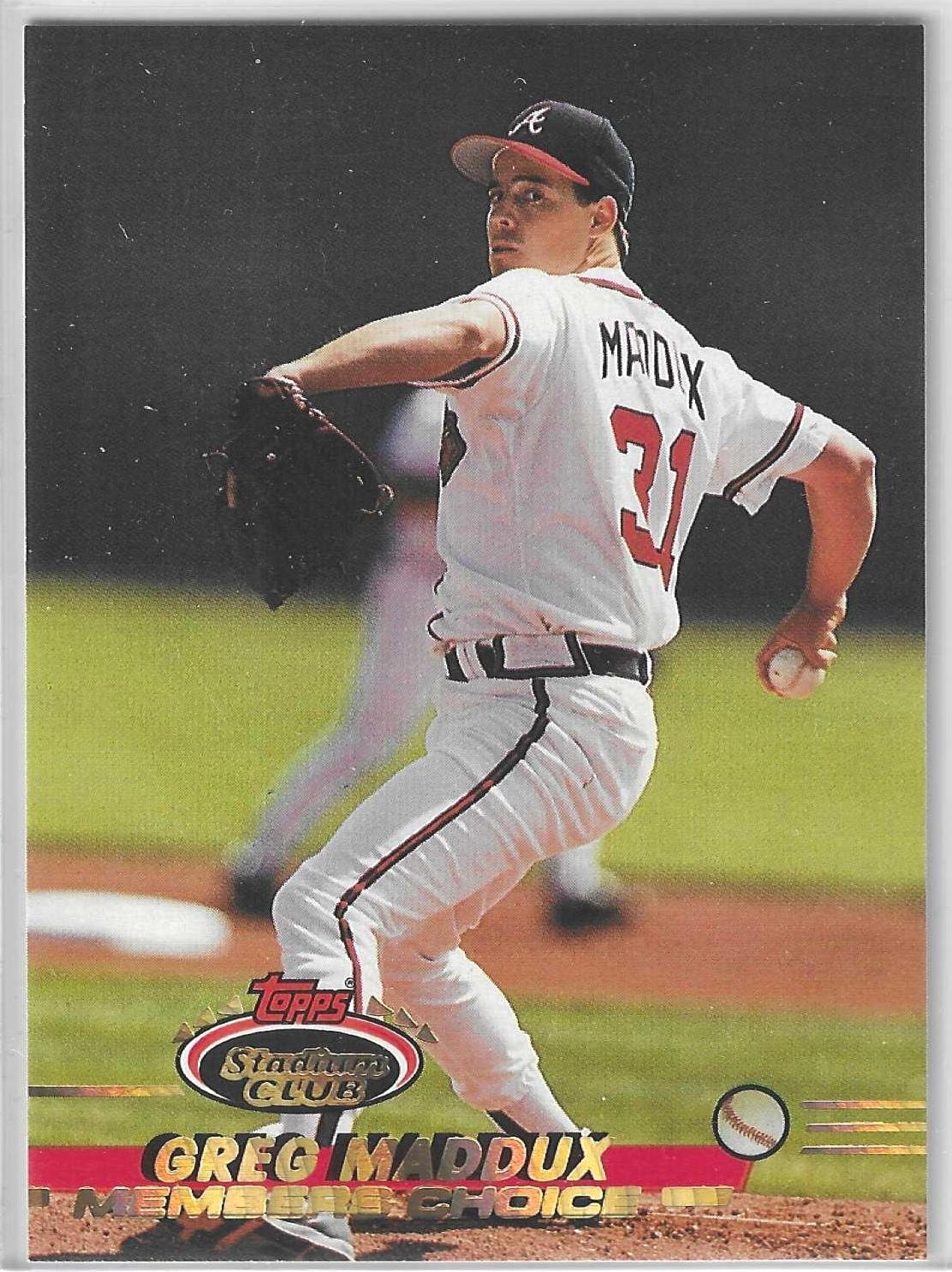 1993 Greg Maddux Topps Stadium Club Baseball #750
