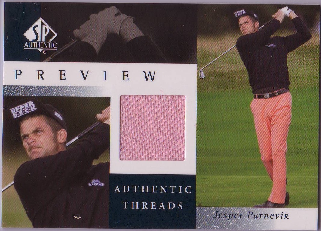 2001 Jesper Parnevik SP Preview Authentic Threads #JP-AT