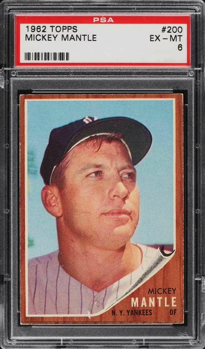 1962 Mickey Mantle Topps Baseball #200