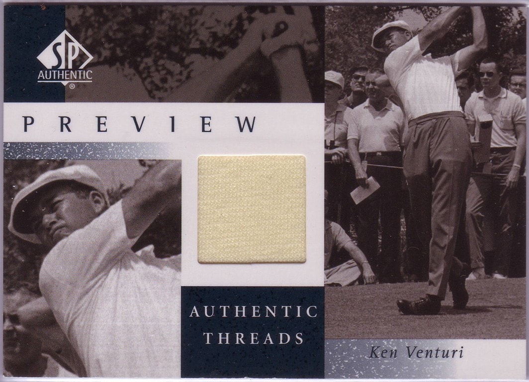 2001 Ken Venturi SP Preview Authentic Threads #KV-AT