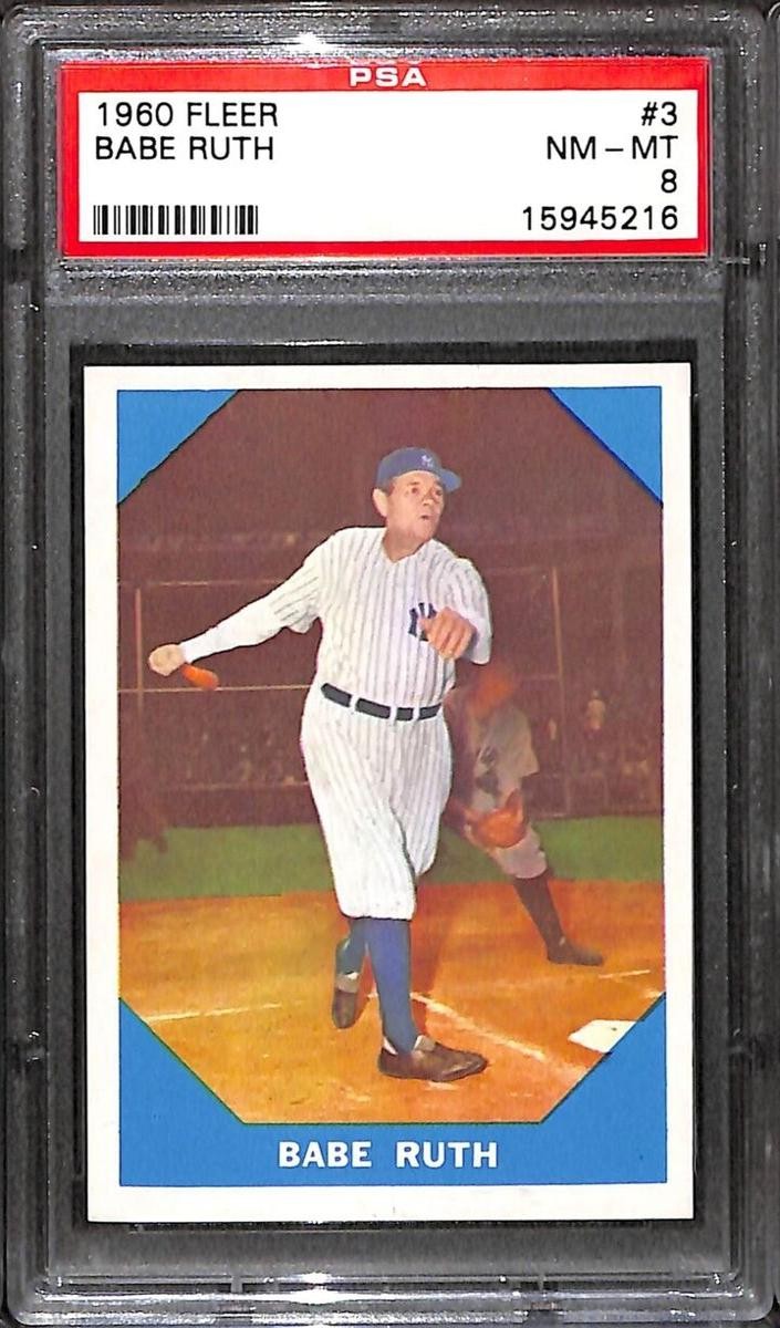 1960 Babe Ruth Fleer Baseball Greats Baseball #3