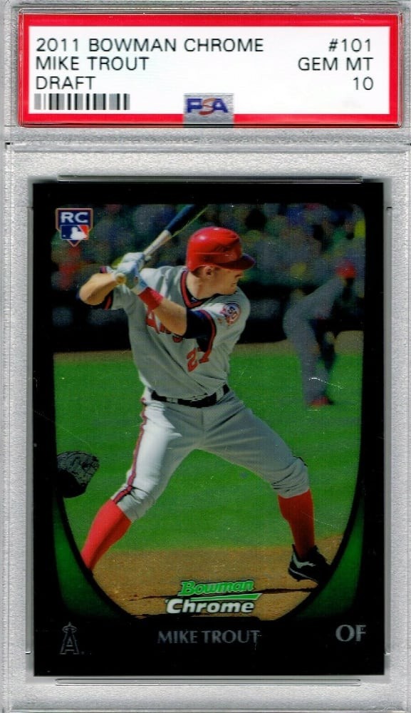 2011 Mike Trout Bowman Chrome Draft Baseball #101