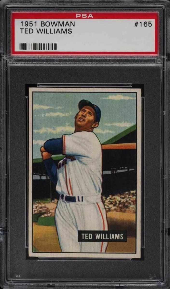 1951 Ted Williams Bowman Baseball #165