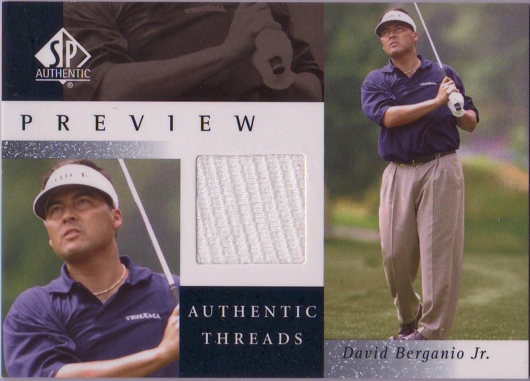 2001 David Berganio Jr SP Preview Authentic Threads #DB-AT