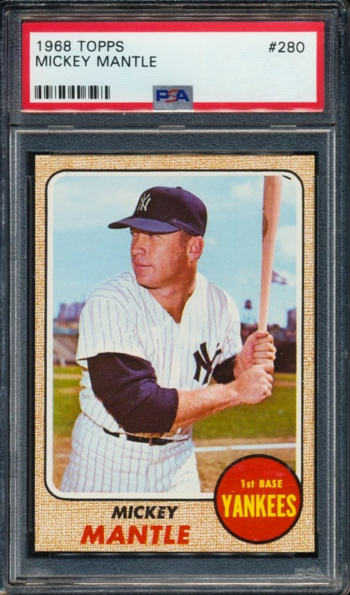 1968 Mickey Mantle Topps Baseball #280