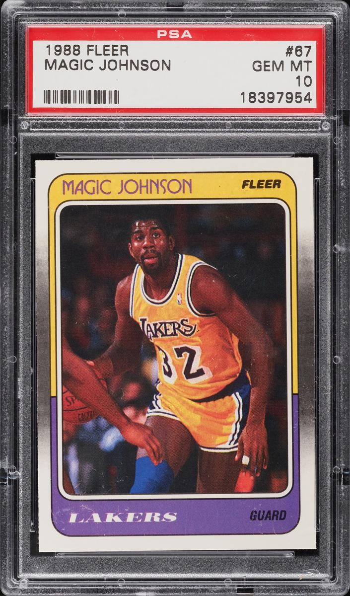 1988 Magic Johnson Fleer Basketball #67
