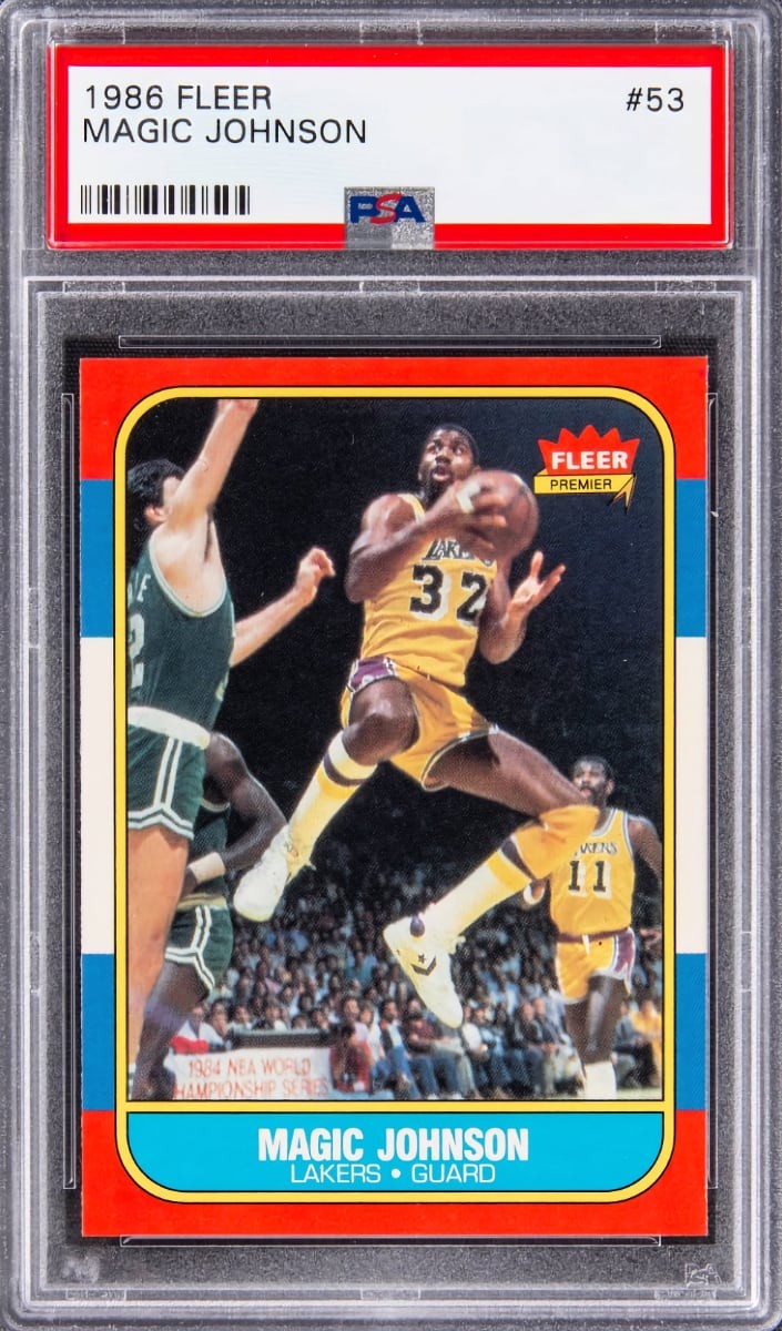 1986 Magic Johnson Fleer Basketball #53
