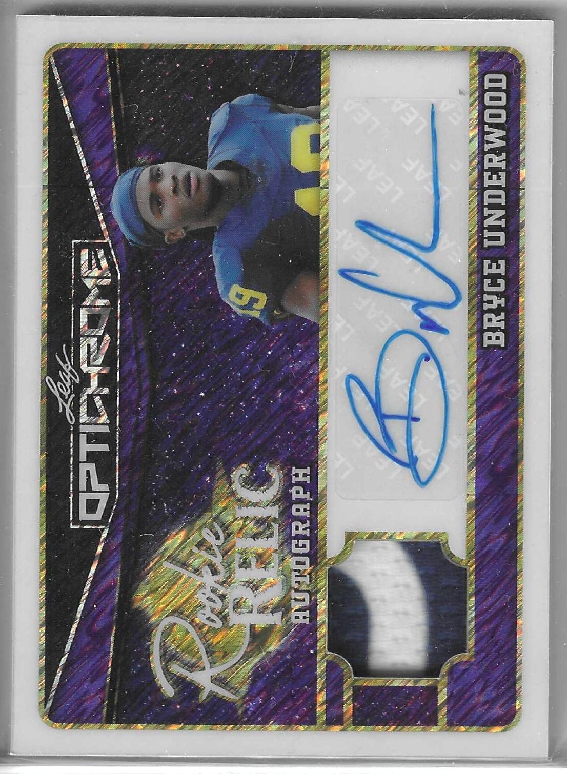 2025 Bryce Underwood Leaf Optichrome #RA-BU1 (Rookie Relic Autograph)