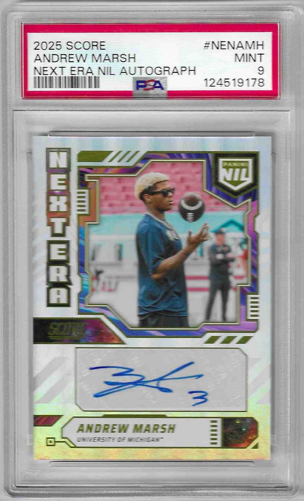 2025 Andrew Marsh Panini Score Next Era NIL Autographs #NEN-AMH