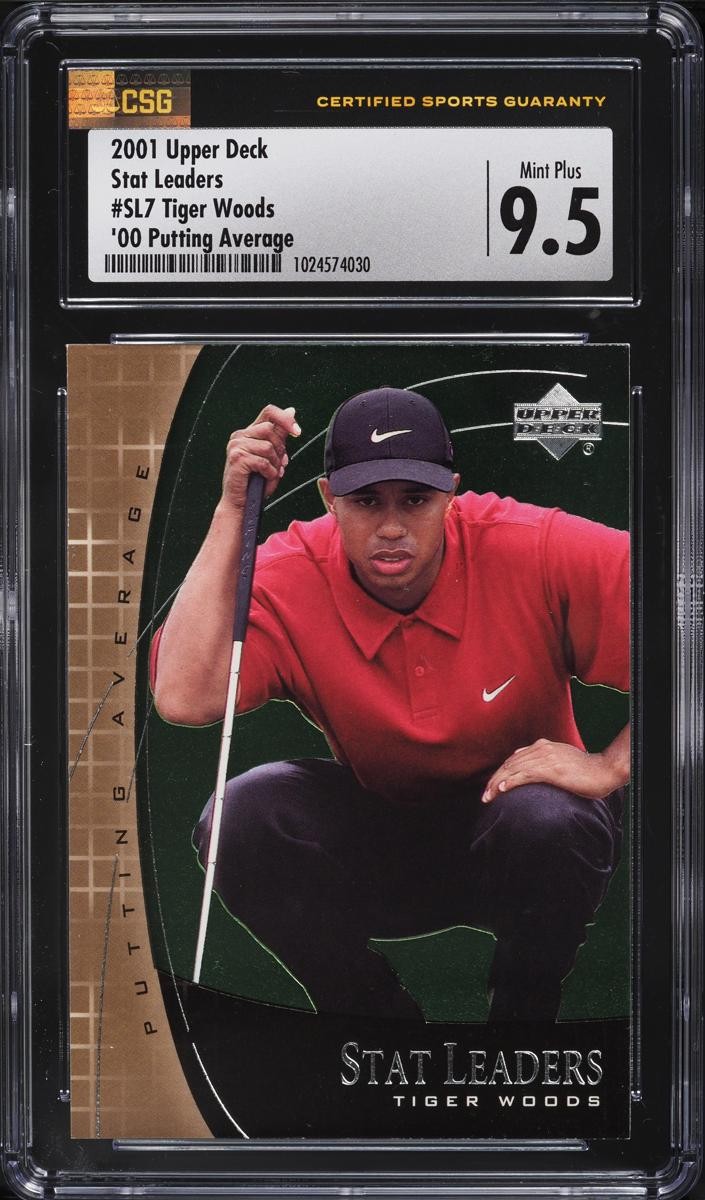 2001 Tiger Woods Upper Deck Golf #SL7 (Stat Leaders)