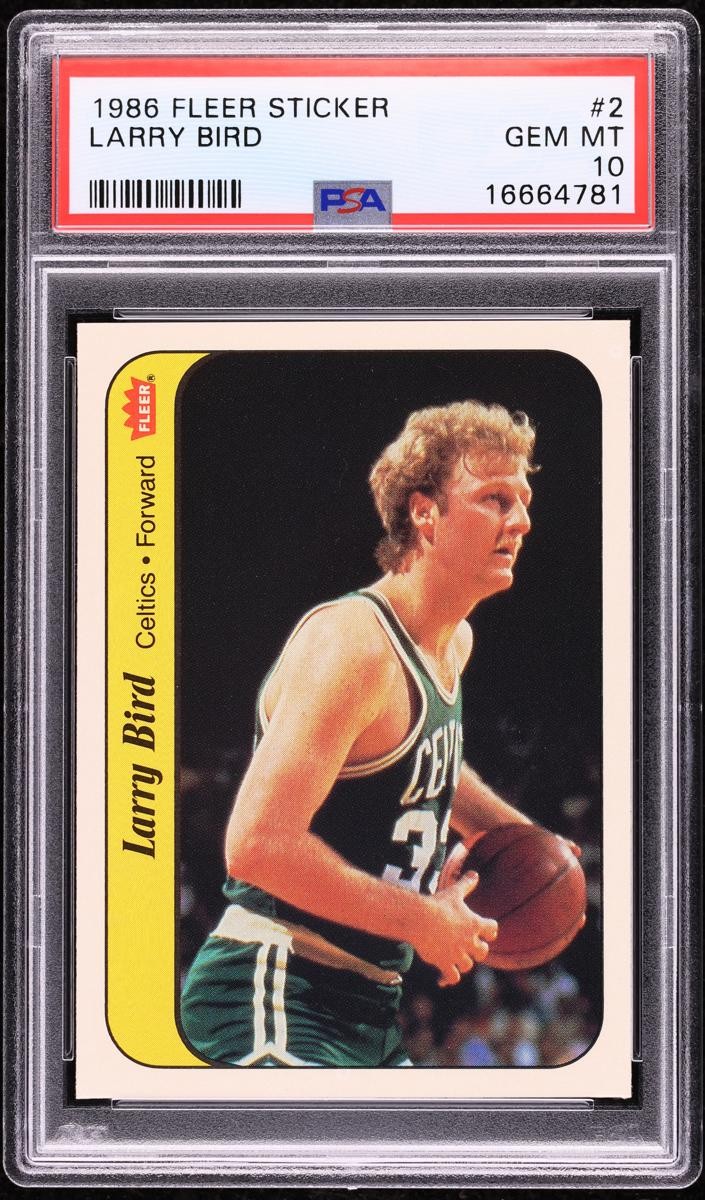 1986 Larry Bird Fleer Sticker Basketball #2