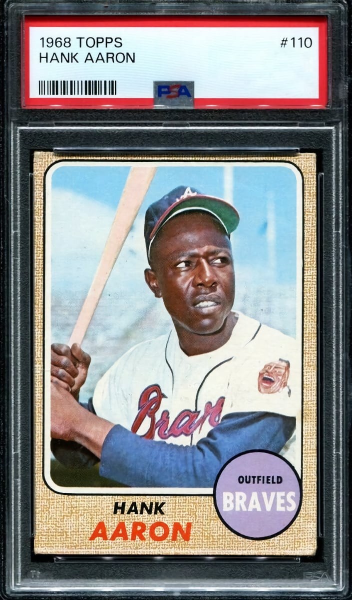 1968 Hank Aaron Topps Baseball #110