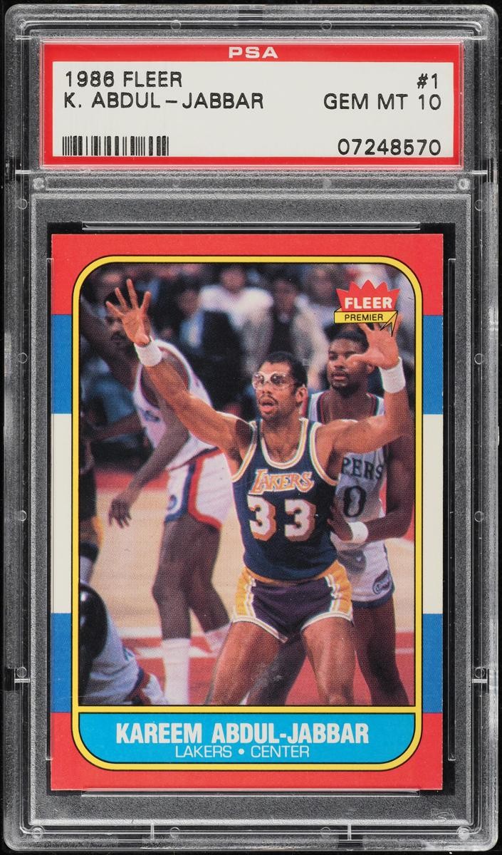 1986 Kareem Abdul-Jabbar Fleer Basketball #1
