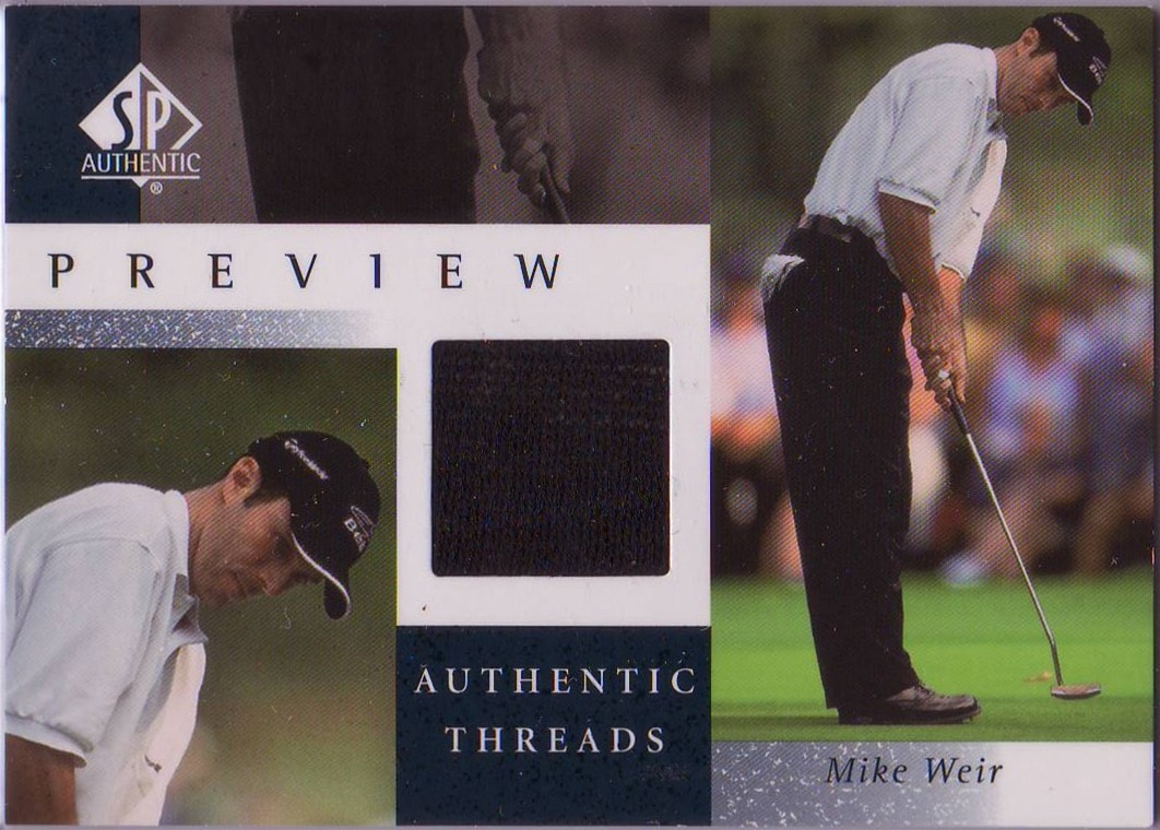 2001 Mike Weir SP Preview Authentic Threads #MW-AT
