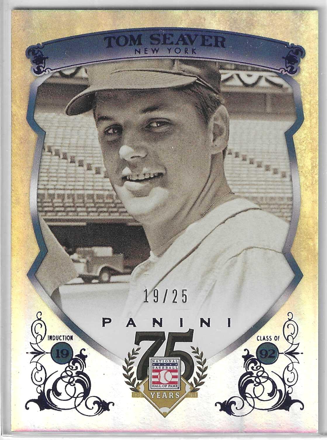 2014 Tom Seaver Panini Hall Of Fame 75th Anniversary #72 (Blue Parallel)