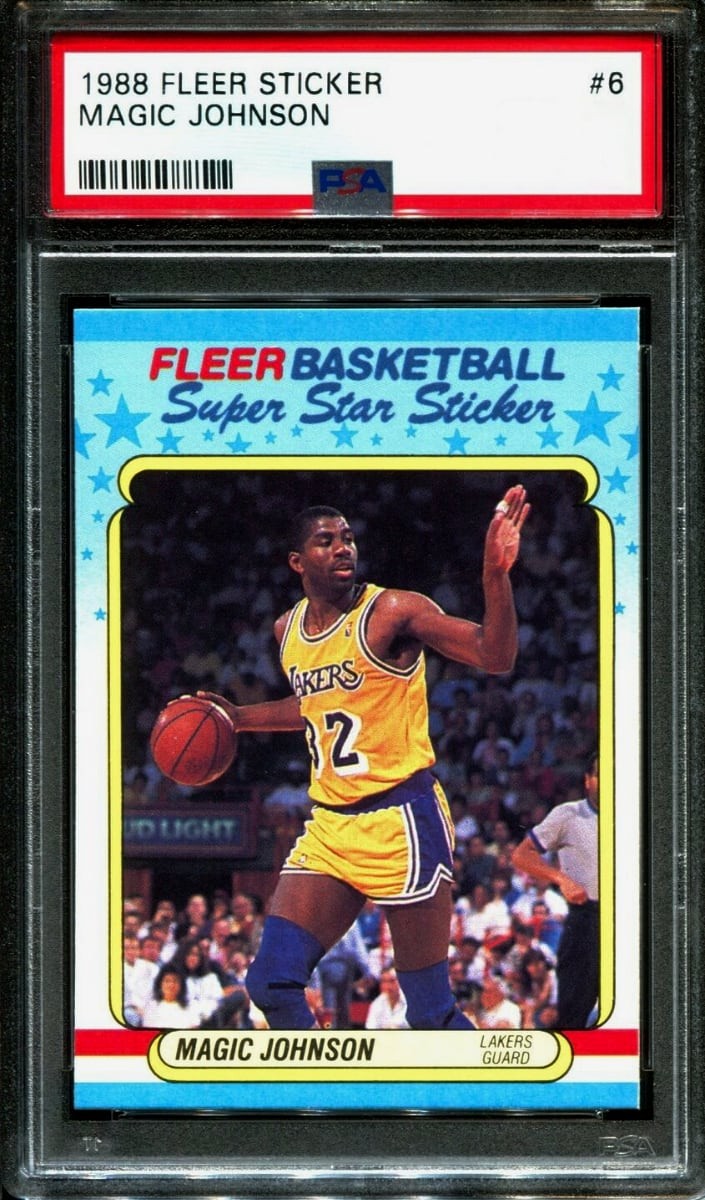 1988 Magic Johnson Fleer Sticker Basketball #6
