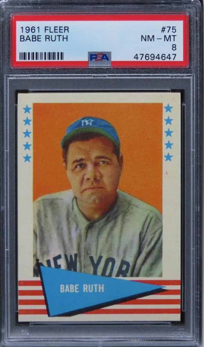 1961 Babe Ruth Fleer Baseball #75