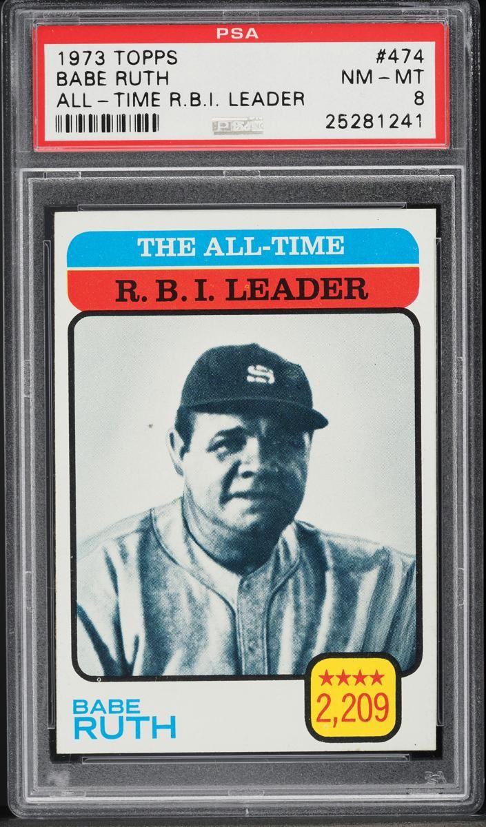 1973 Babe Ruth Topps Baseball #474