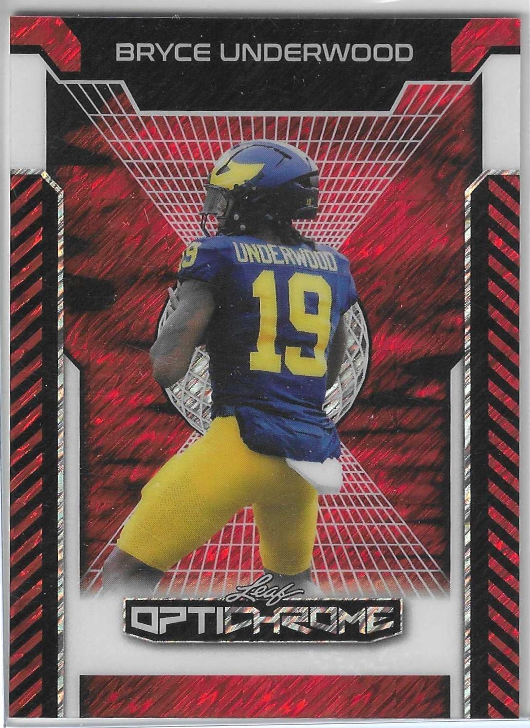 2025 Bryce Underwood Leaf Optichrome #34 (Red Shimmer)