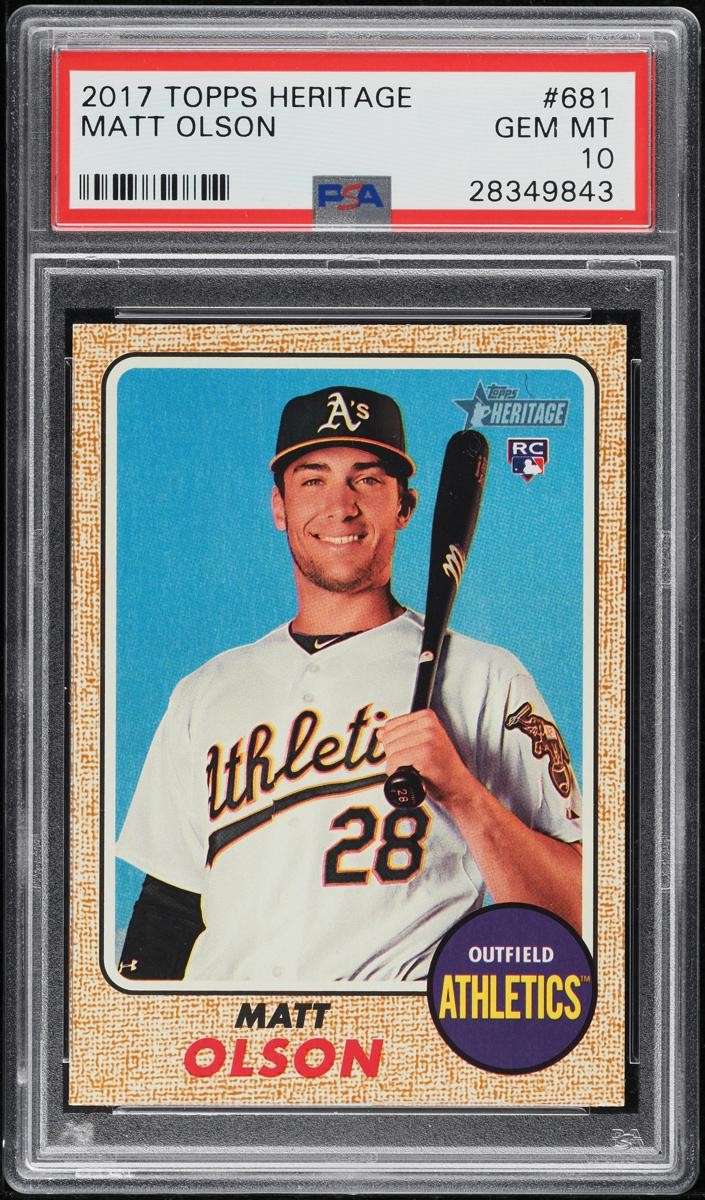 2017 Matt Olson Topps Heritage Baseball #681