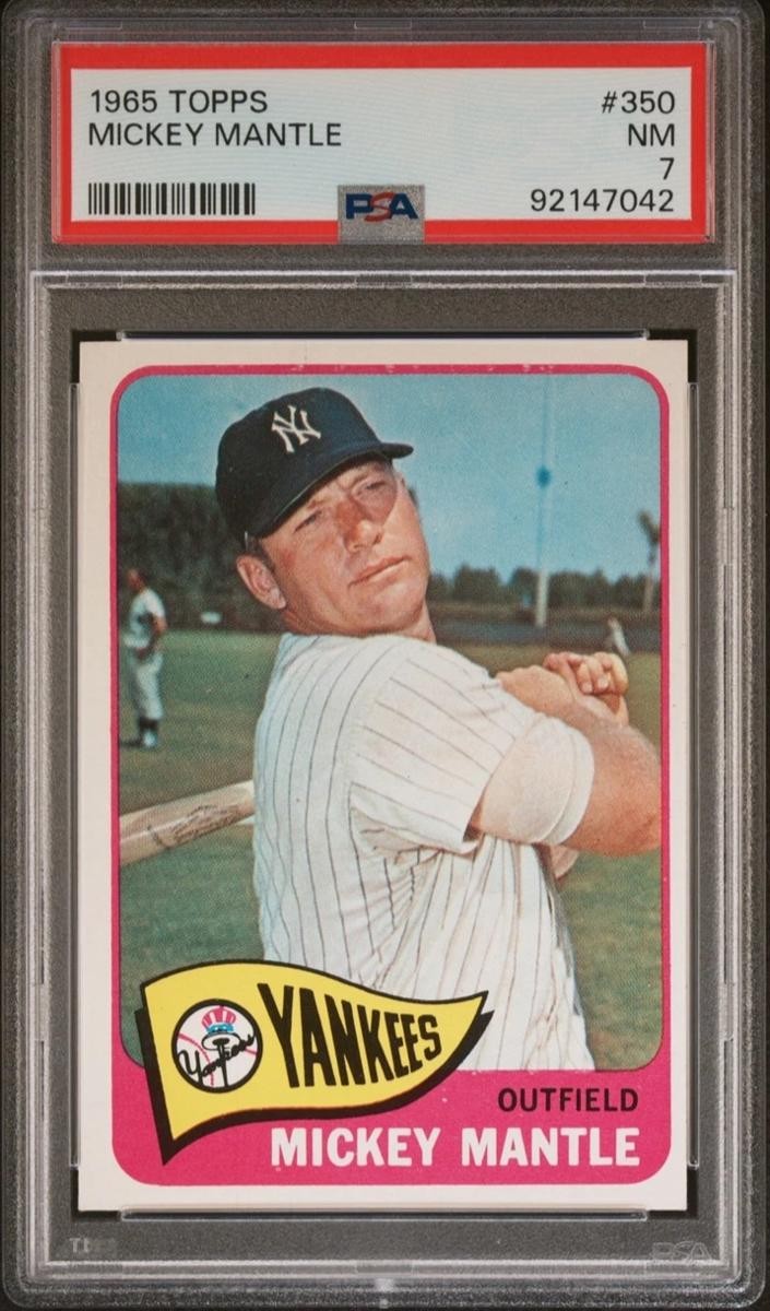 1965 Mickey Mantle Topps Baseball #350
