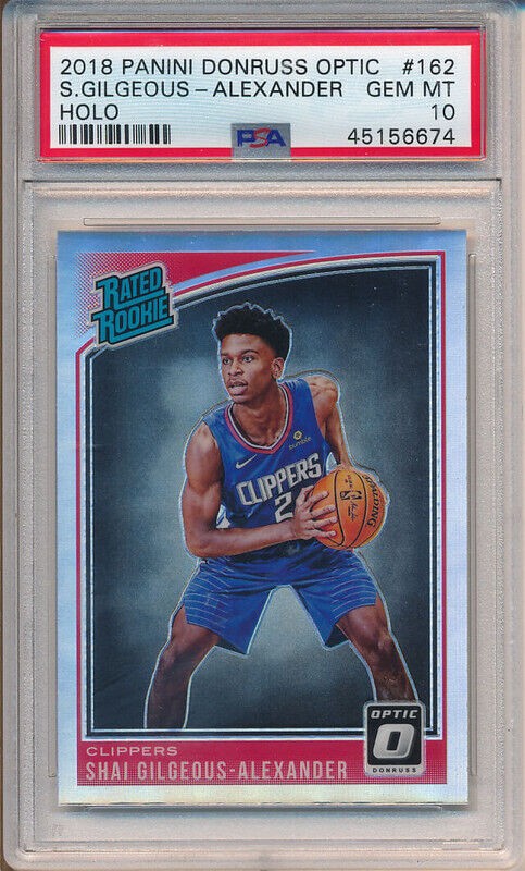 2018 Shai Gilgeous-Alexander Donruss Optic Basketball #162 (Holo)